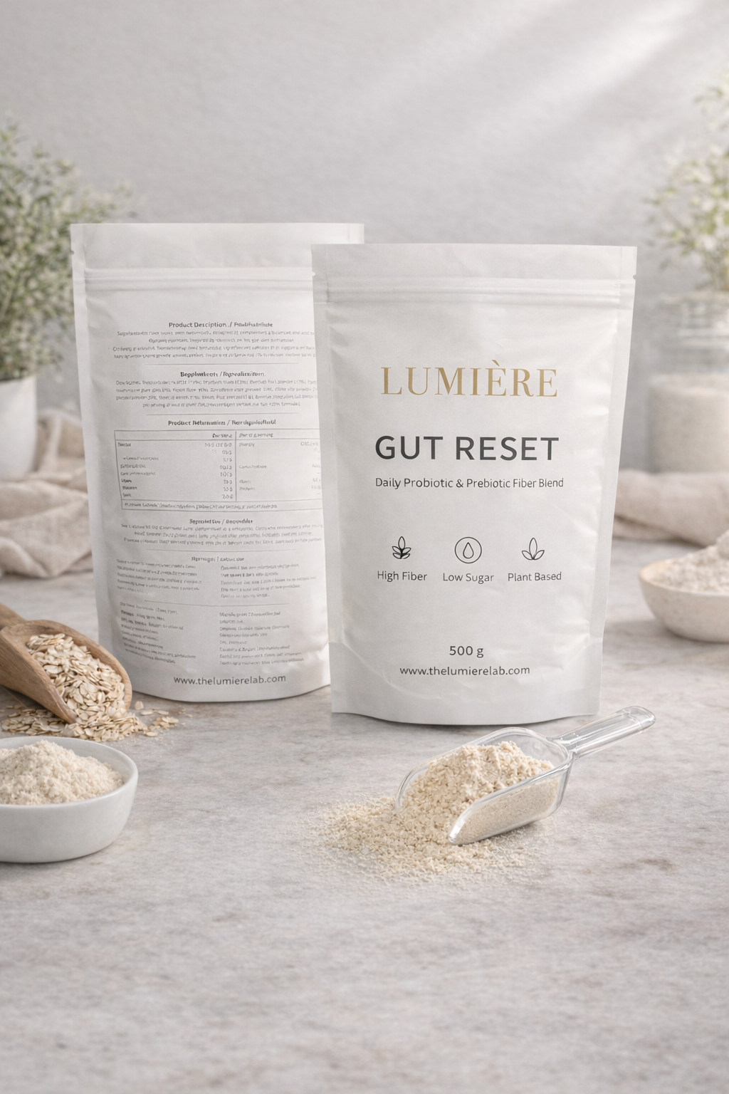 Gut Reset 500g - Daily Probiotic & Prebiotic Fiber Blend