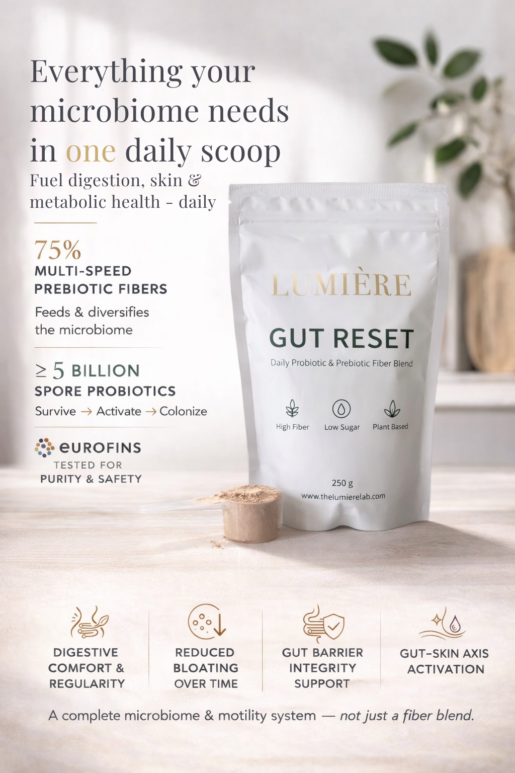 Gut Reset 250g – Daily Probiotic & Prebiotic Fiber Blend