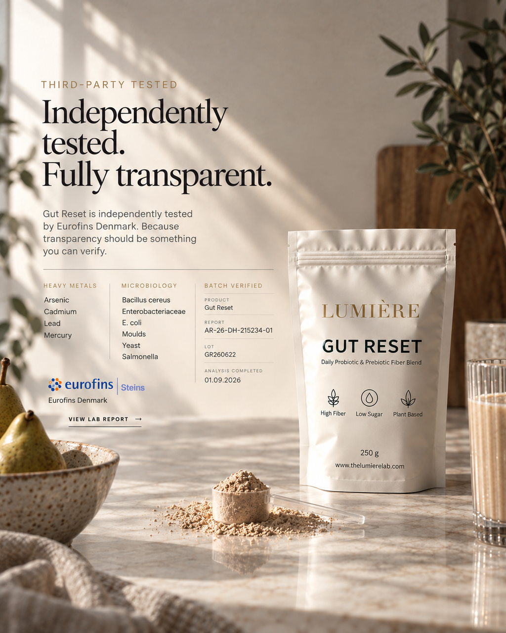 Gut Reset 250g – Daily Probiotic & Prebiotic Fiber Blend